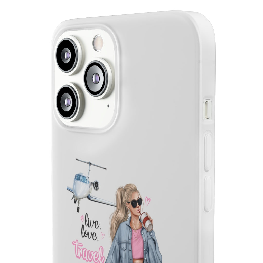 Live Love Travel Blond Hair Flexi Cases