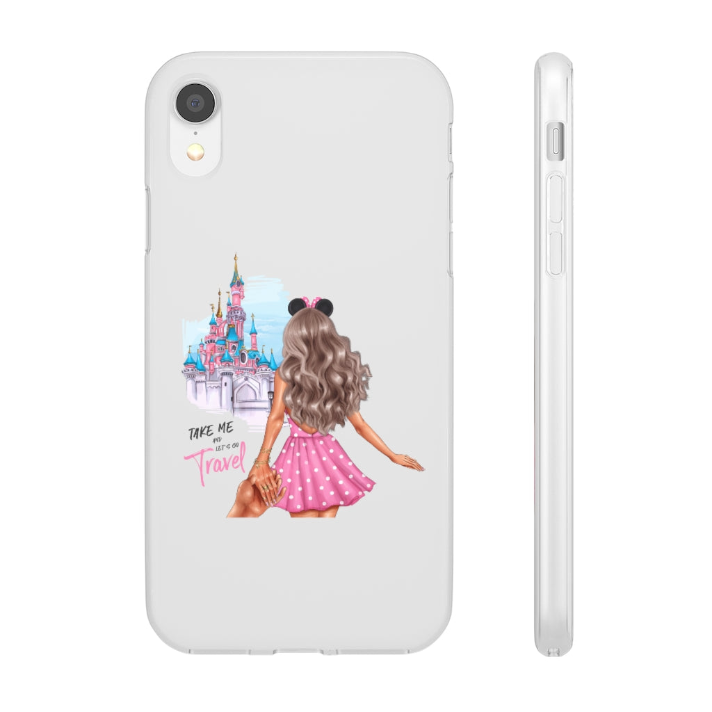 Take me and Let's go Travel Blond Hair Flexi Cases