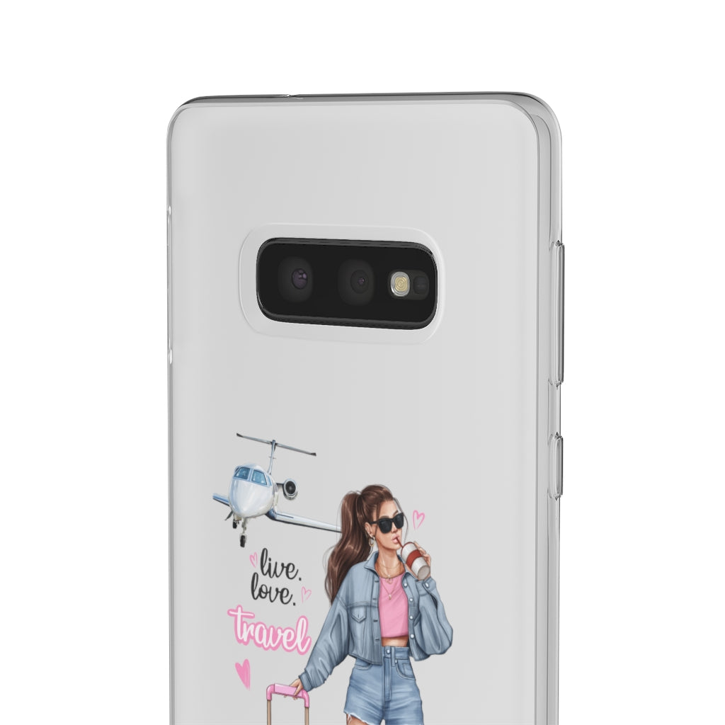 Live Love Travel Brown Hair Flexi Cases