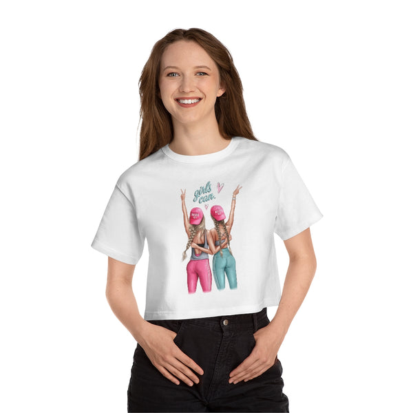 Girls Can Blond Hair Women's Cropped T-Shirt