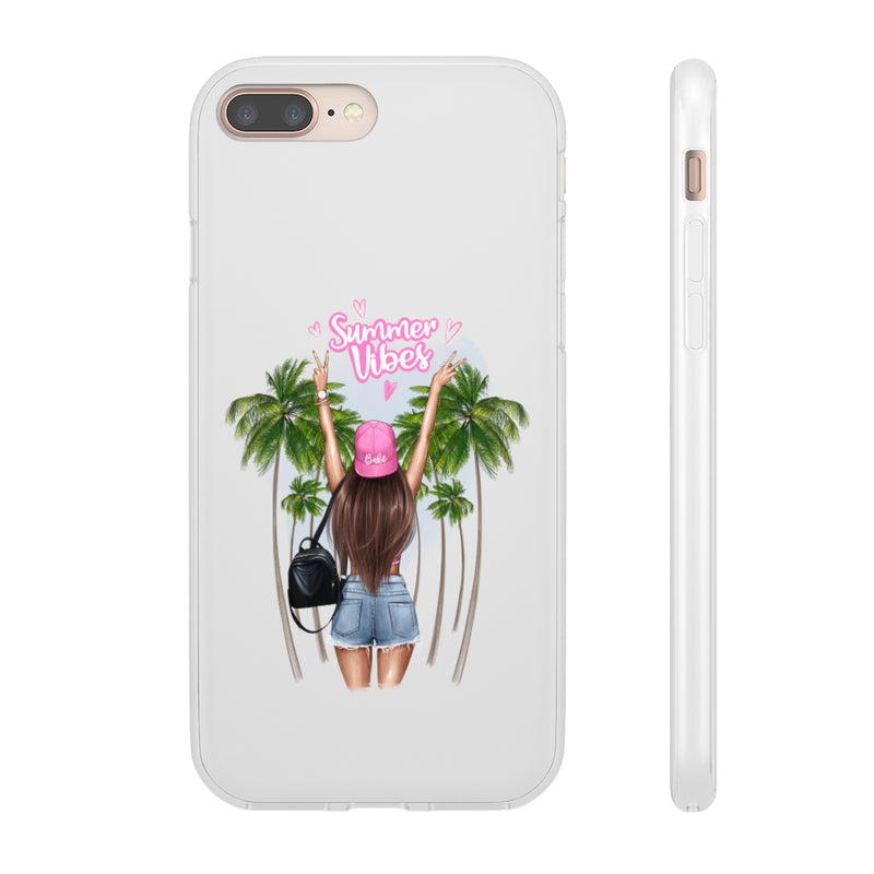 Summer Vibe Brown Hair Flexi Cases