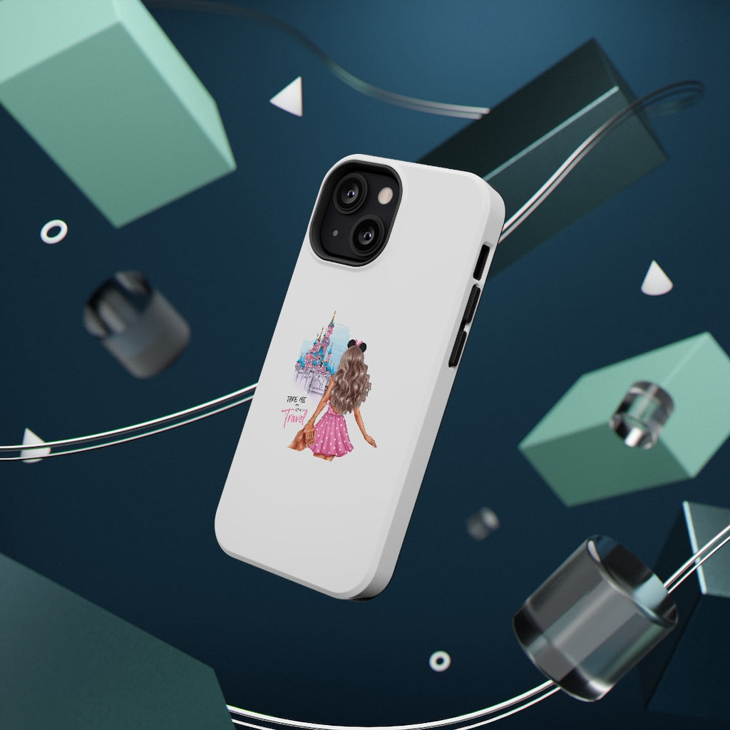 Take me and Let's go Travel Blond Hair Impact-Resistant Cases