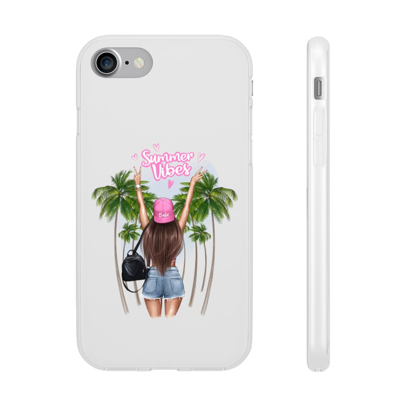 Summer Vibe Brown Hair Flexi Cases