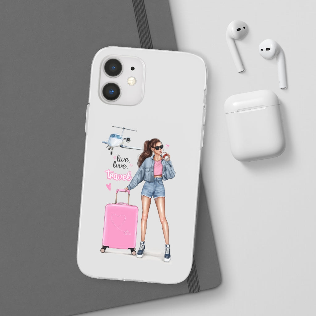 Live Love Travel Brown Hair Flexi Cases