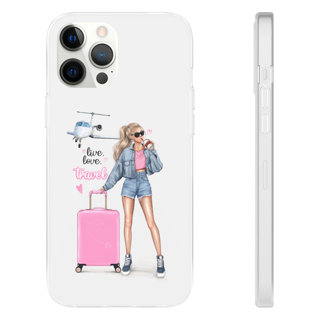 Live Love Travel Blond Hair Flexi Cases