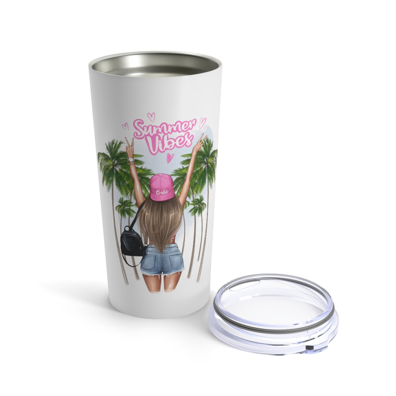 Summer Vibe Blond Hair Tumbler 20oz