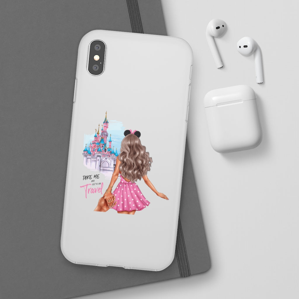 Take me and Let's go Travel Blond Hair Flexi Cases