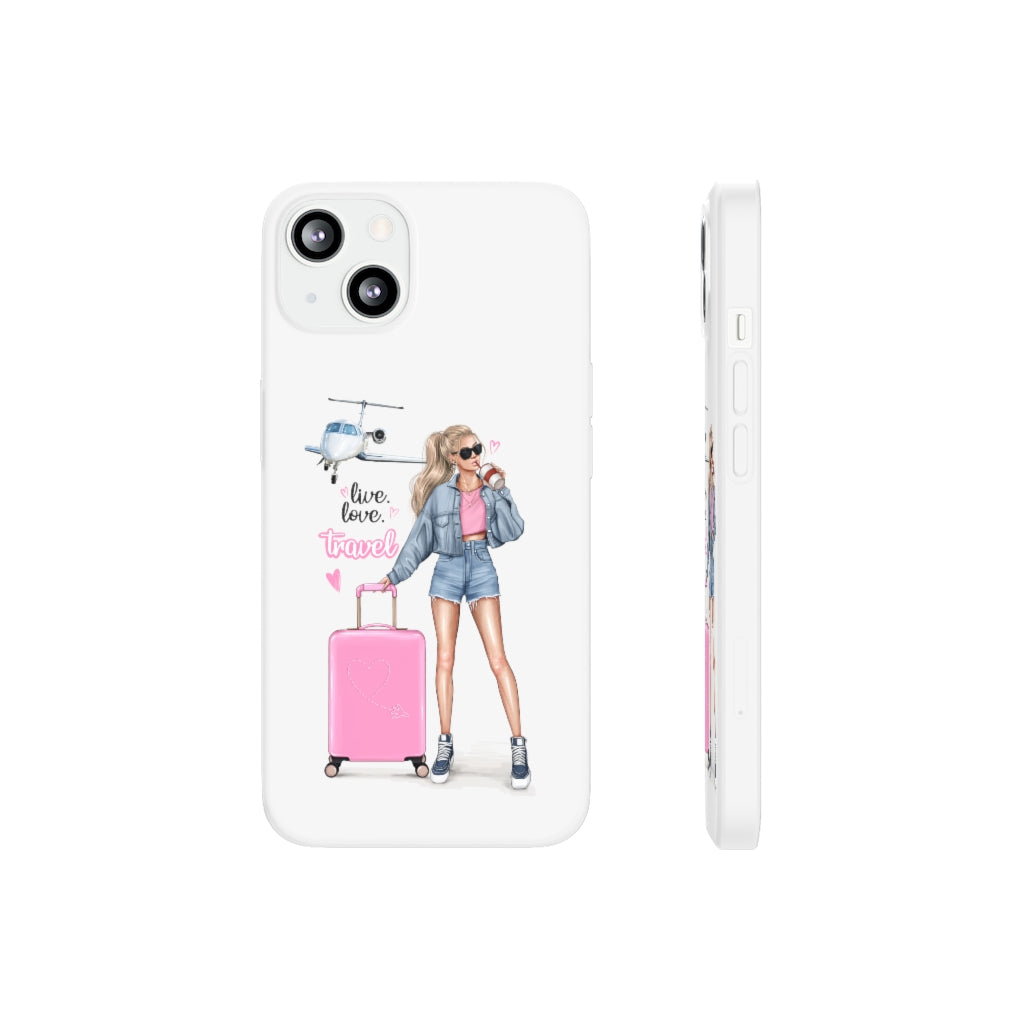 Live Love Travel Blond Hair Flexi Cases