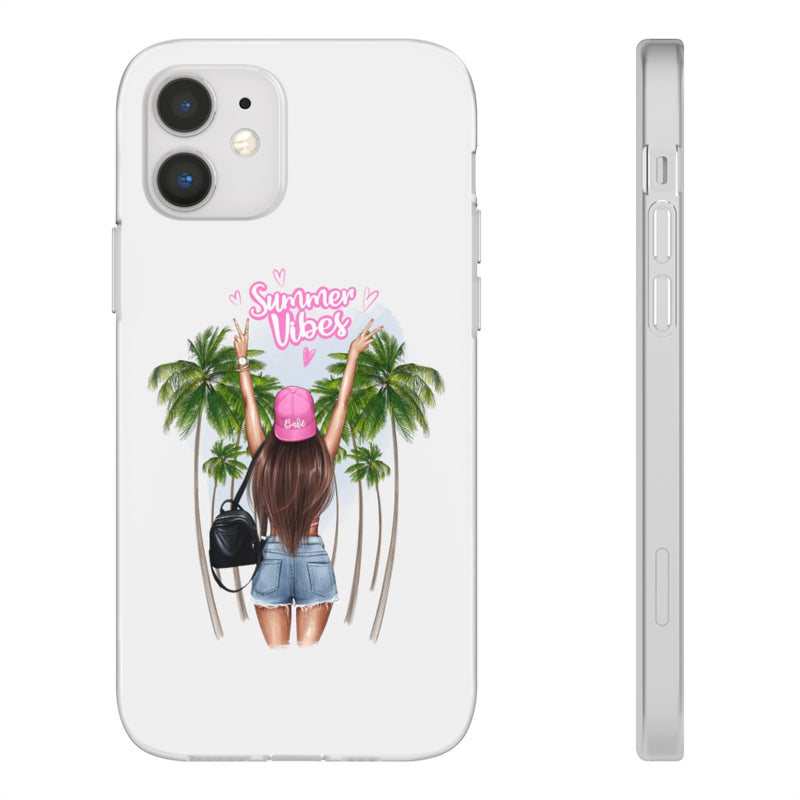 Summer Vibe Brown Hair Flexi Cases