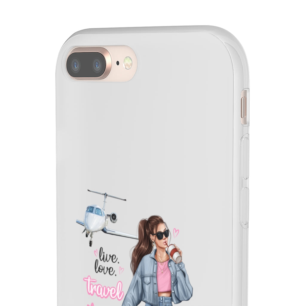 Live Love Travel Brown Hair Flexi Cases