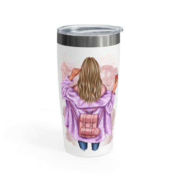 Blond Girl & Caffeine Queen, Ringneck Tumbler, 20oz