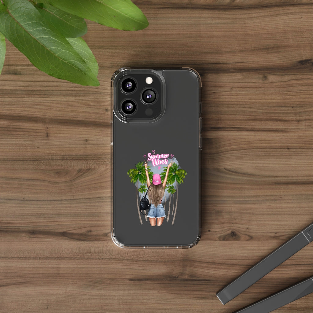 Summer Vibe Blond Hair Clear Case
