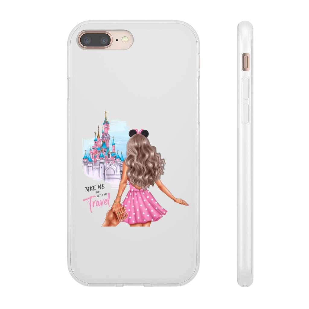 Take me and Let's go Travel Blond Hair Flexi Cases