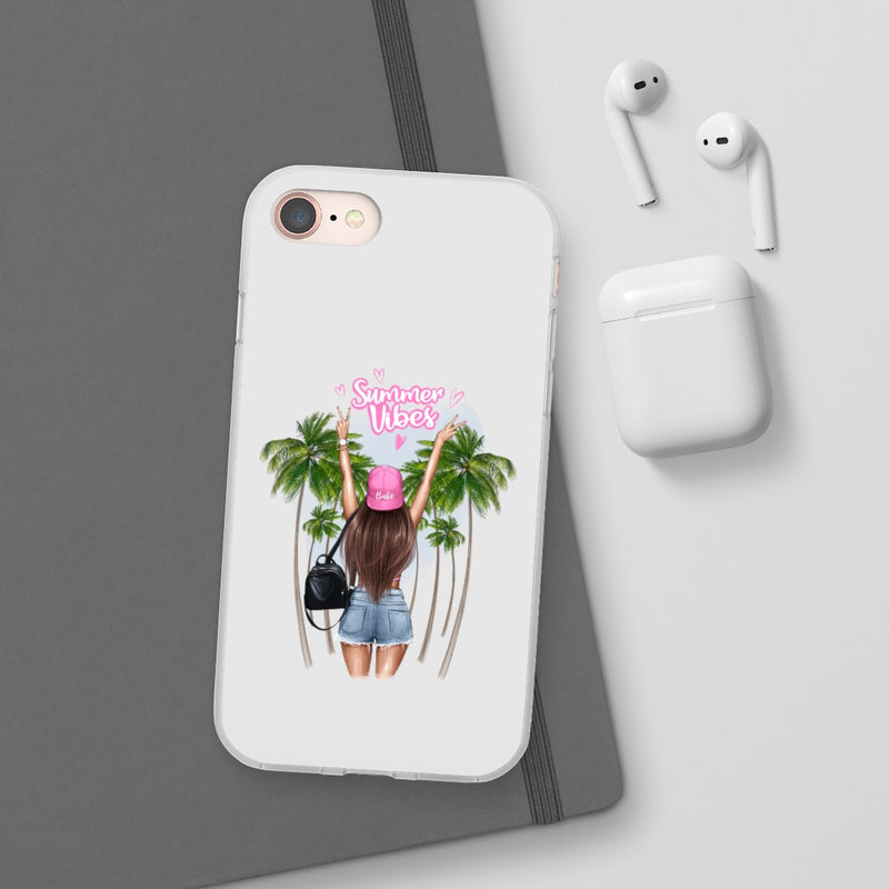 Summer Vibe Brown Hair Flexi Cases